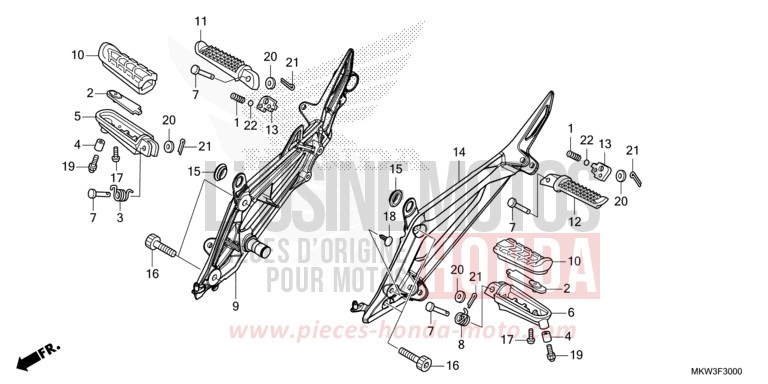 MARCHE von NC750X DCT GLINT WAVE BLUE METALLIC (B197) von 2021